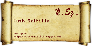 Muth Szibilla névjegykártya